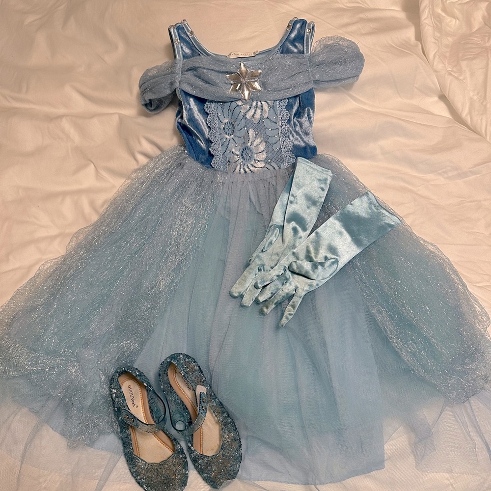 Trish Scully costume for Cinderella or Elsa. Size 5. Lots of nice details